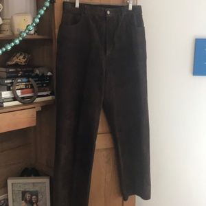 Brown Suede Trousers